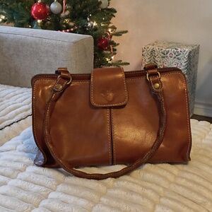 Patricia Nash Brown Leather Shoulder Bag